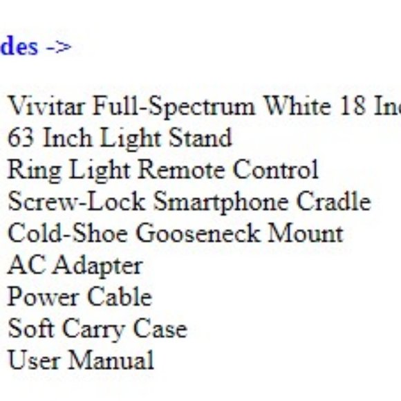 🛑Sold🛑 18" Ring Light Set  Remote Full Spectrum White VIVITAR Creator Ser - Picture 8 of 8